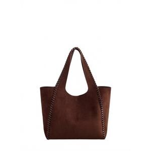 NEW SHIRALEAH piper tote in chocolate ultra suede
